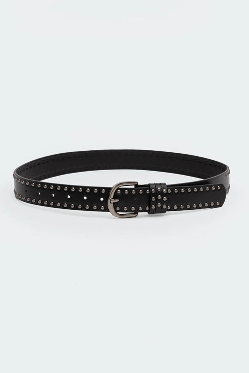 Studded Faux Leather Belt