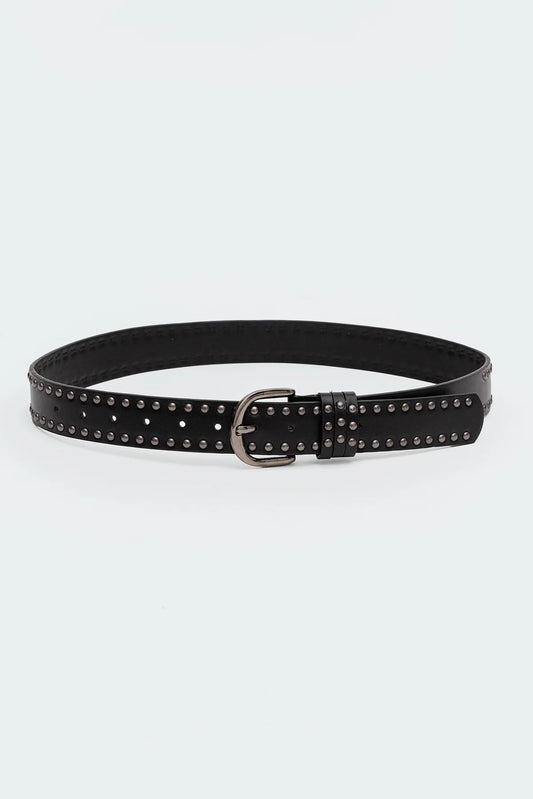 Studded Faux Leather Belt