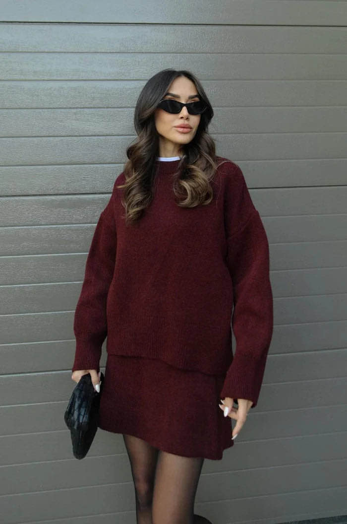 VIOLET KNIT SET