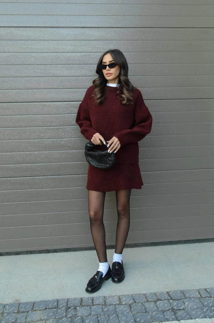 VIOLET KNIT SET