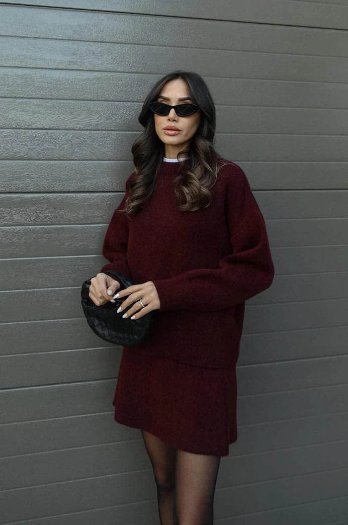 VIOLET KNIT SET