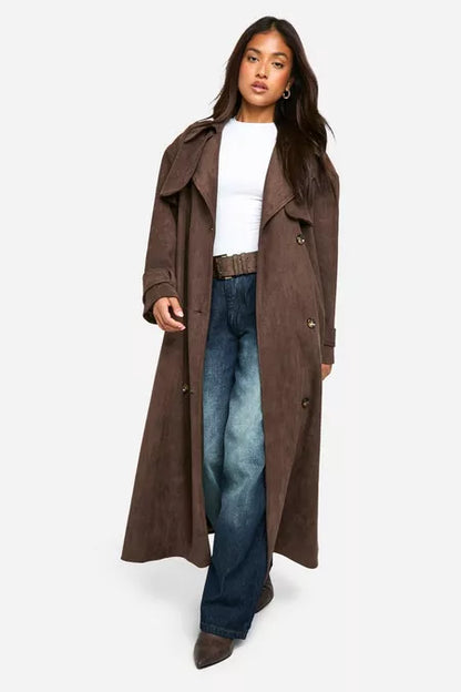SUEDE TRENCH COAT