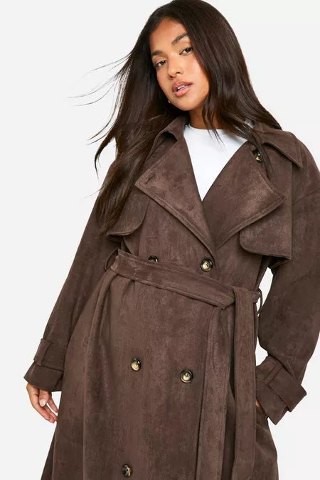 SUEDE TRENCH COAT